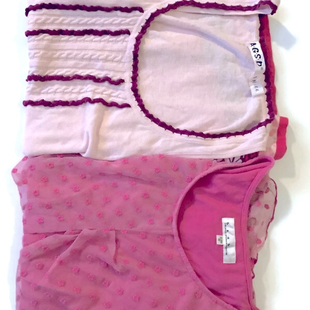 2 Pink Adorable Tops